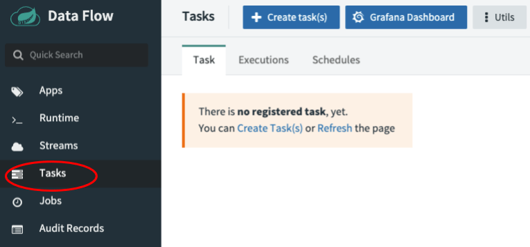 Select Task Tab