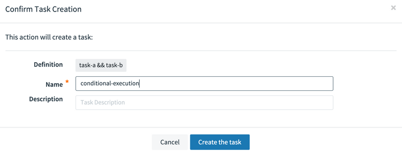 Conditional Execution Create