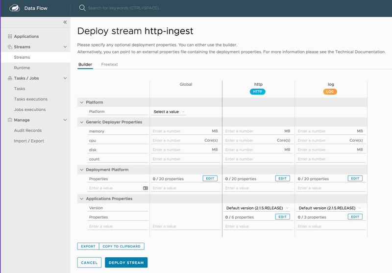 Deployment Page