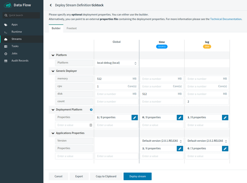 Deployment Properties Overview