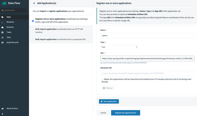 Register the transition sample