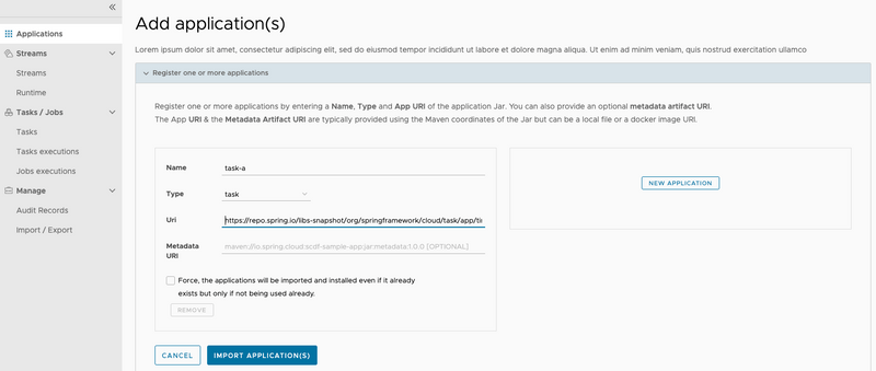 Register the transition sample