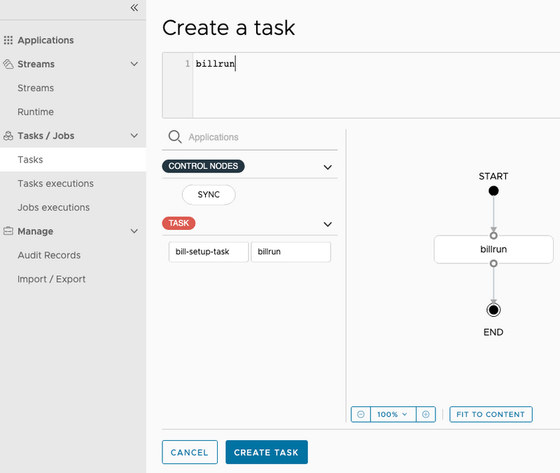 Create the billrun task definition