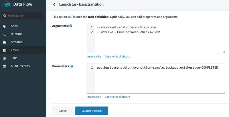 Transition Execution Flow Launch-Config-Complete