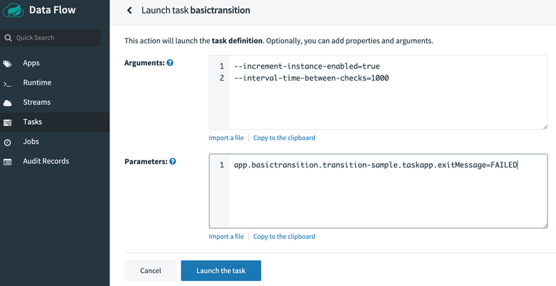 Transition Execution Flow Launch-Config