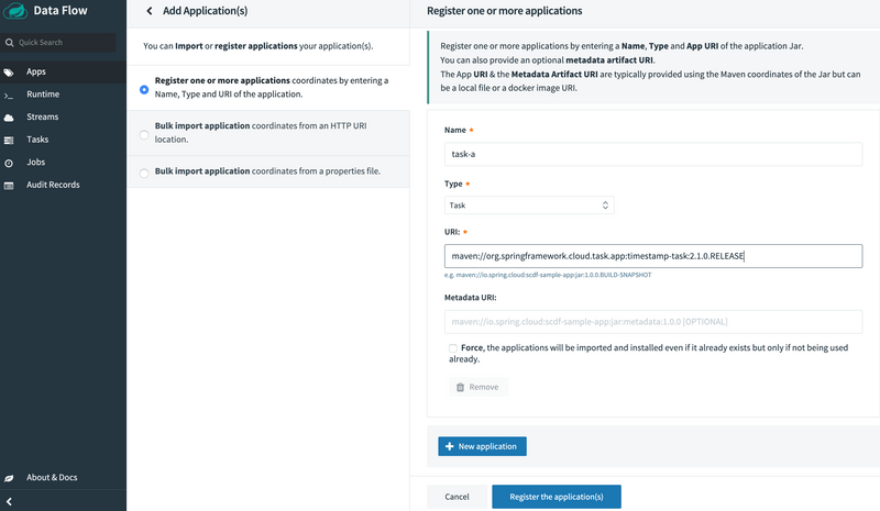 Register the  transition sample