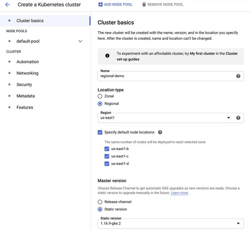 Regional Cluster Basics