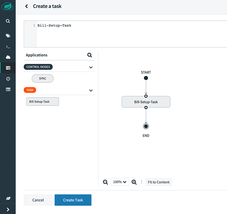 Create the billsetup task definition