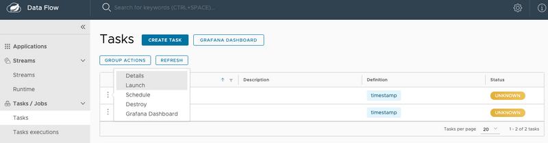 Launch timestamp-task