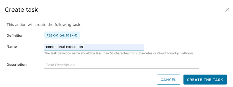 Conditional Execution Create