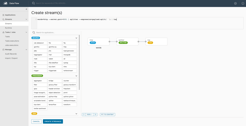 Create partitioned stream definition